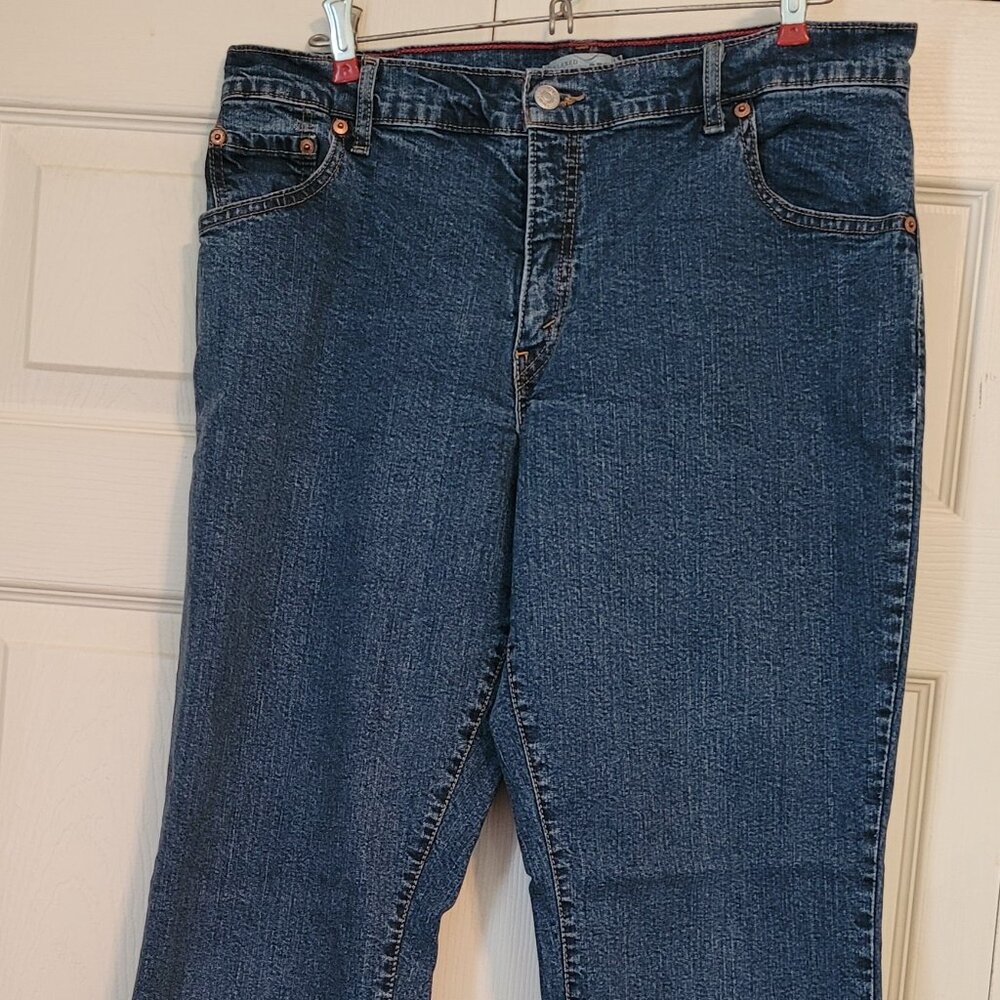 Levi's 550 Women's Relaxed Bootcut Jeans Stretch Dark Wash Size 14